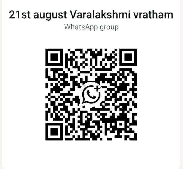 WhatsApp group QR code for the 21st August Varalakshmi Vratham group